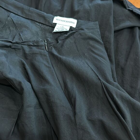 Sutton Studio Cotten Black A-line skirt size 8 - Picture 5 of 7